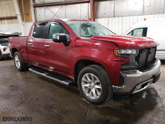2019 Chevrolet Silverado 1500 LTZ with VIN 1GCUYGED3KZ193340, listed as a Copart auction lot 47320775 with 44,001 mi miles and Salvage Title. Bid and sale history available at carsss.com. Image 4.