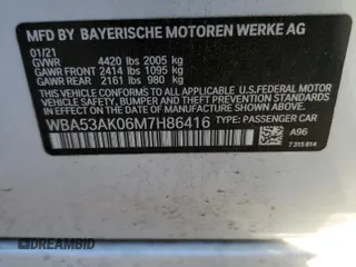 2021 BMW 2 Series 228i with VIN WBA53AK06M7H86416, listed as a Copart auction lot 85907554 with 40,154 mi miles and Salvage Title. Bid and sale history available at DreamBid. Image 12.
