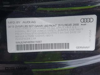 2013 Audi A5 Premium Plus with VIN WAULFAFH8DN015687, listed as a IAAI auction lot 41912597 with 114,218 mi miles. Bid and sale history available at carsss.com. Image 9.