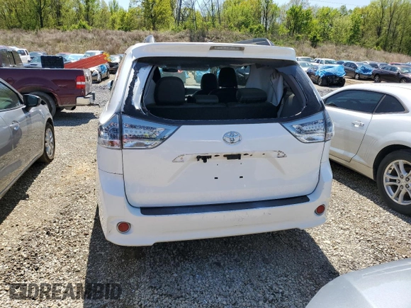 2017 Toyota Sienna SE with VIN 5TDXZ3DC0HS885822, listed as a Copart auction lot 50955225 with 70,079 mi miles and Salvage Title. Bid and sale history available at DreamBid. Image 6.