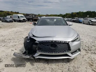 2020 Infiniti Q60 Luxe with VIN JN1EV7EKXLM340167, listed as a Copart auction lot 46643473 with 28,966 mi miles and . Bid and sale history available at carsss.com. Image 5.