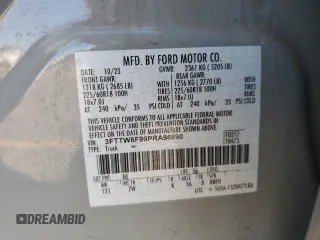 2023 Ford Maverick XL z VIN 3FTTW8F99PRA96690, wystawiony jako Copart lot #54726845 z przebiegiem 16 943 mil mil oraz Szkoda całkowita • Salvage title. Historia ofert i sprzedaży dostępna na DreamBid. Obrazek 12.