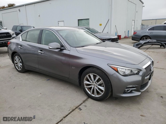 2017 Infiniti Q50 2.0t with VIN JN1CV7AP3HM640763, listed as a Copart auction lot 84085864 with NaN miles and Clean Title. Bid and sale history available at carsss.com. Image 4.