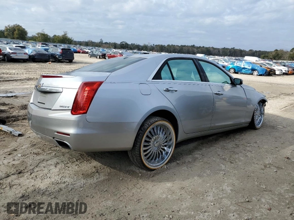 2015 Cadillac CTS RWD with VIN 1G6AP5SX2F0135080, listed as a Copart auction lot 85827504 with 95,287 mi miles and Salvage title. Bid and sale history available at DreamBid. Image 3.