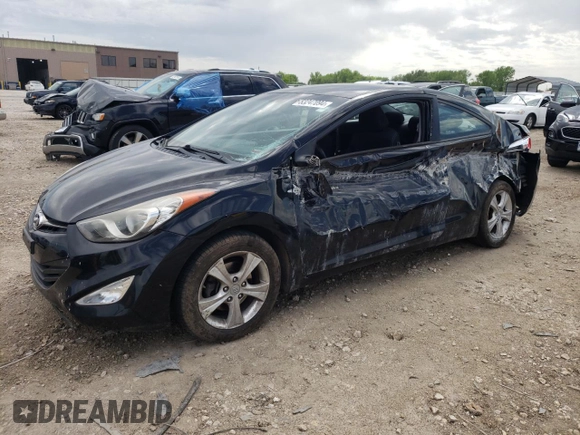 2013 Hyundai Elantra Coupe GS with VIN KMHDH6AE4DU009334, listed as a Copart auction lot 53247094 with 120,426 mi miles and Salvage Title. Bid and sale history available at carsss.com. Image 1.