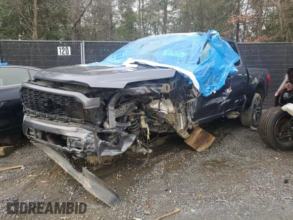 2022 Ford F-150 XL with VIN 1FTFW1E58NFB96650, listed as a Copart auction lot 45778235 with 52,479 mi miles and Salvage Title. Bid and sale history available at carsss.com. Image 1.