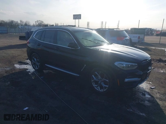 2021 BMW X3 xDrive30i with VIN 5UXTY5C04M9F57544, listed as a IAAI auction lot 41523775 with Not Provided miles and . Bid and sale history available at DreamBid. Image 1.