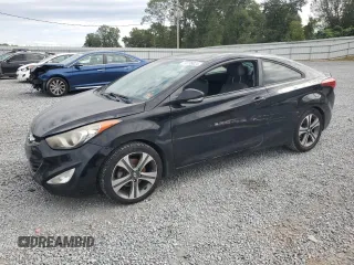 2013 Hyundai Elantra Coupe GS PZEV with VIN KMHDH6AE9DU007983, listed as a Copart auction lot 74776824 with 129,222 mi miles and Salvage Title. Bid and sale history available at carsss.com. Image 1.