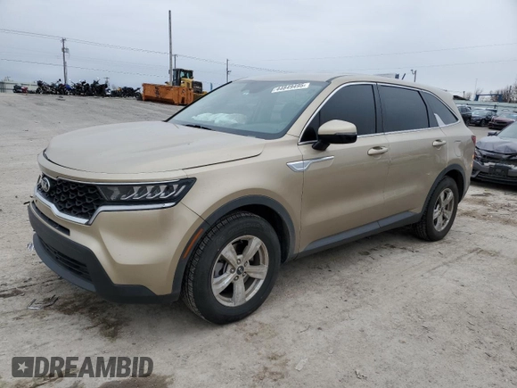 2021 Kia Sorento LX with VIN 5XYRG4LC2MG009833, listed as a Copart auction lot 44849495 with 74,165 mi miles and Salvage Title. Bid and sale history available at carsss.com. Image 1.