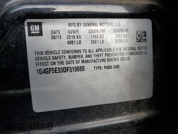 2013 Buick LaCrosse Premium 1 z VIN 1G4GF5E33DF319680, wystawiony jako Copart lot #81063044 z przebiegiem 109 025 mil mil oraz Szkoda całkowita • Salvage title. Historia ofert i sprzedaży dostępna na DreamBid. Obrazek 13.