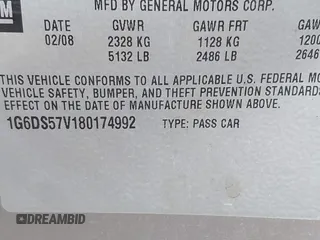 2008 Cadillac CTS AWD w/1SB with VIN 1G6DS57V180174992, listed as a IAAI auction lot 40787190 with 161,786 mi miles. Bid and sale history available at carsss.com. Image 9.