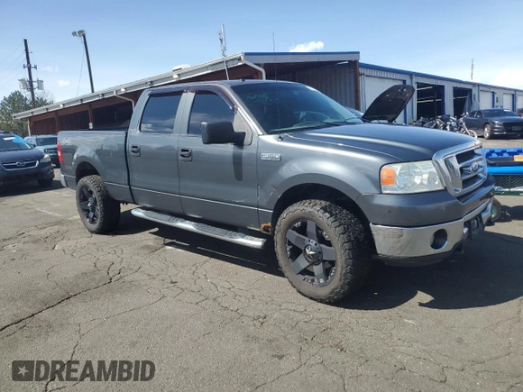 2007 Ford F-150 XLT with VIN 1FTPW14V17KC39418, listed as a Copart auction lot 51781705 with 151,304 mi miles and Salvage Title. Bid and sale history available at carsss.com. Image 4.