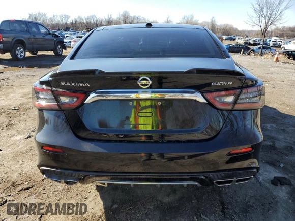 2020 Nissan Maxima Platinum with VIN 1N4AA6FVXLC382344, listed as a Copart auction lot 45412945 with 35,809 mi miles and Salvage Title. Bid and sale history available at DreamBid. Image 6.