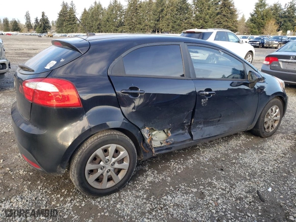 2012 Kia Rio LX with VIN KNADM5A34C6023937, listed as a Copart auction lot 88561025 with 130,907 mi miles and Salvage Title. Bid and sale history available at carsss.com. Image 3.