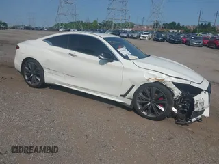2022 Infiniti Q60 Red Sport 400 with VIN JN1FV7LL9NM680171, listed as a IAAI auction lot 42356846 with 36,248 mi miles and . Bid and sale history available at DreamBid. Image 1.