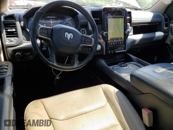2019 Ram 1500 Limited with VIN 1C6SRFHTXKN615586, listed as a Copart auction lot 58162805 with 135,199 mi miles and Salvage title. Bid and sale history available at DreamBid. Image 8.