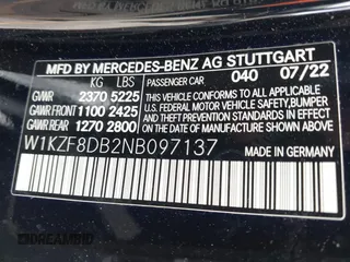2022 Mercedes-Benz E 350 с VIN W1KZF8DB2NB097137, выставлен на аукционе IAAI как лот 41778662 с пробегом 85 831 миль миль и . История ставок и продаж доступна на DreamBid. Изображение 9.