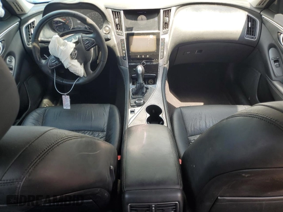 2015 Infiniti Q50 with VIN JN1BV7AP9FM332795, listed as a Copart auction lot 63416925 with 106,986 mi miles and Salvage title. Bid and sale history available at DreamBid. Image 8.