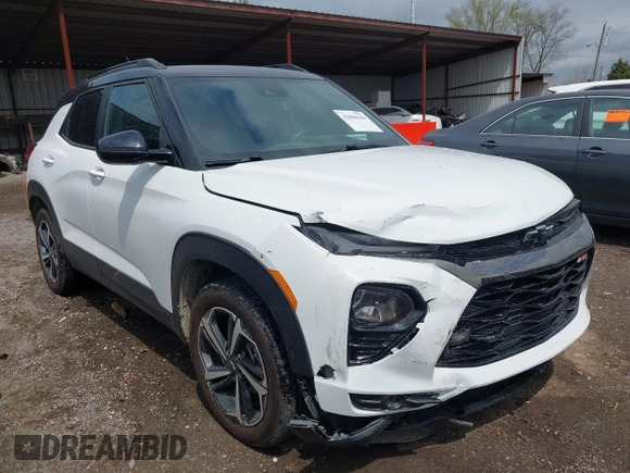 2021 Chevrolet TrailBlazer RS with VIN KL79MUSL3MB091976, listed as a IAAI auction lot 42066244 with 77,511 mi miles and . Bid and sale history available at DreamBid. Image 1.