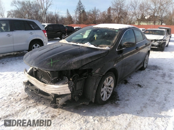 2015 Chrysler 200 Limited with VIN 1C3CCCAB5FN531197, listed as a IAAI auction lot 41353028 with 143,817 mi miles and . Bid and sale history available at carsss.com. Image 2.