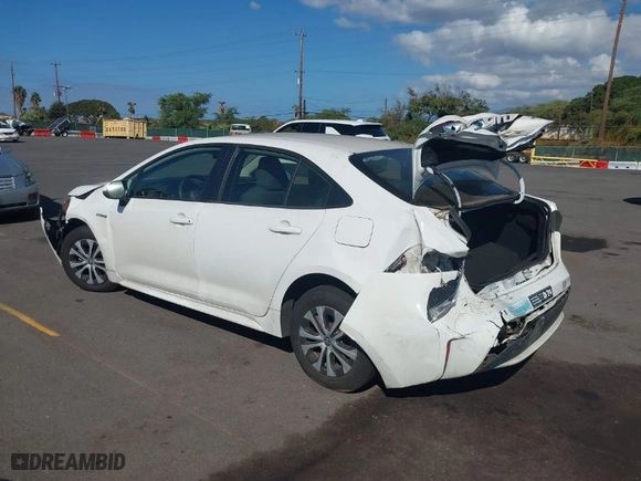 2020 Toyota Corolla Hybrid LE with VIN JTDEBRBE7LJ009256, listed as a IAAI auction lot 41210201 with 35,534 mi miles. Bid and sale history available at carsss.com. Image 3.