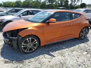 2016 Hyundai Veloster Turbo z VIN KMHTC6AE7GU293492, wystawiony jako Copart lot #55938485 z przebiegiem 93 499 mil mil oraz Szkoda całkowita • Salvage title. Historia ofert i sprzedaży dostępna na DreamBid. Obrazek 1.