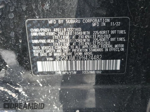 2023 Subaru Forester Wilderness with VIN JF2SKAMC0PH424482, listed as a Copart auction lot 43389475 with 32,760 mi miles and Non Repairable. Bid and sale history available at carsss.com. Image 15.