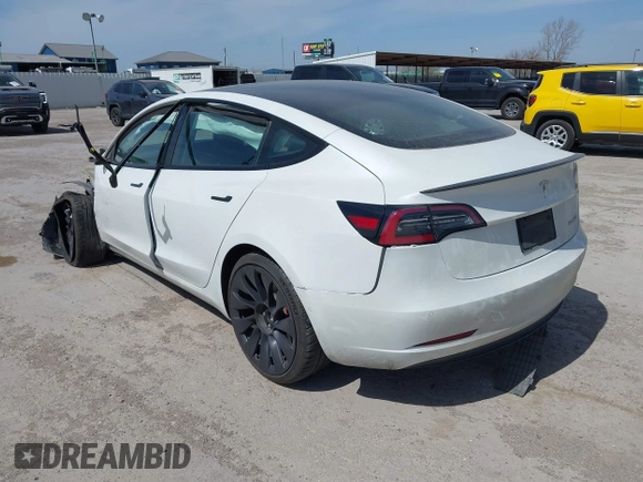2021 Tesla Model 3 Performance with VIN 5YJ3E1EC8MF044388, listed as a IAAI auction lot 41821892 with Not Provided miles and . Bid and sale history available at carsss.com. Image 3.