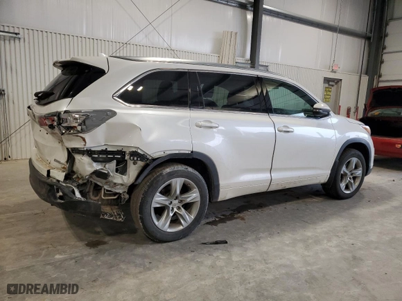 2015 Toyota Highlander Limited with VIN 5TDDKRFH5FS097439, listed as a Copart auction lot 51521445 with 142,421 mi miles and Salvage Title. Bid and sale history available at carsss.com. Image 3.