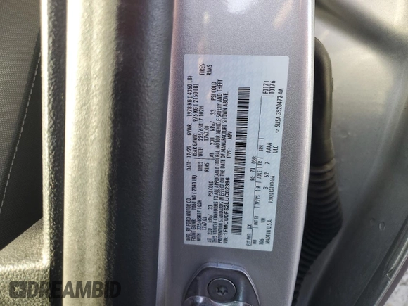 2020 Ford Escape S with VIN 1FMCU0F62LUC62396, listed as a Copart auction lot 43615425 with 78,850 mi miles and Salvage title. Bid and sale history available at DreamBid. Image 14.