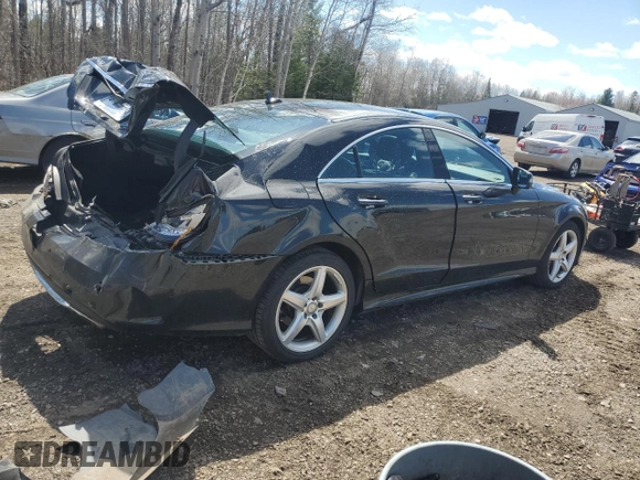 2015 Mercedes-Benz CLS 400 with VIN WDDLJ6HB2FA133497, listed as a Copart auction lot 54266925 with 133,779 mi miles and Salvage title. Bid and sale history available at DreamBid. Image 3.
