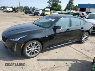 2022 Cadillac CT5 Sport with VIN 1G6DU5RK7N0117088, listed as a Copart auction lot 68359564 with 49,976 mi miles and Salvage Title. Bid and sale history available at carsss.com. Image 1.