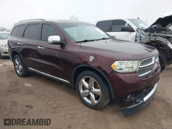 2012 Dodge Durango Citadel with VIN 1C4RDHEGXCC257282, listed as a IAAI auction lot 41043994 with 235,417 mi miles and . Bid and sale history available at DreamBid. Image 1.