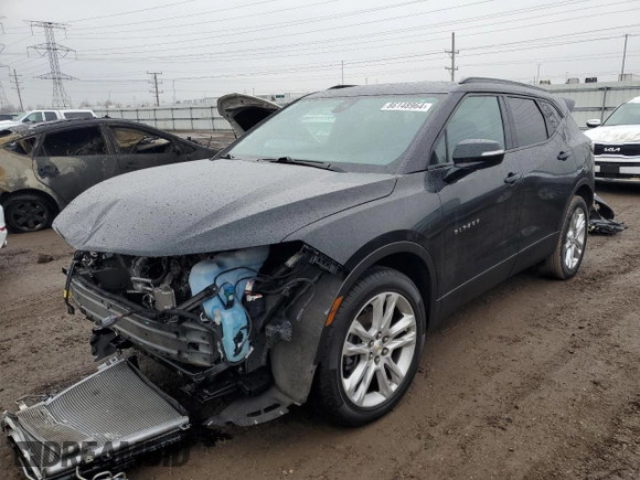 2020 Chevrolet Blazer LT with VIN 3GNKBJRS3LS587053, listed as a Copart auction lot 86148964 with 96,779 mi miles and Salvage title. Bid and sale history available at DreamBid. Image 1.