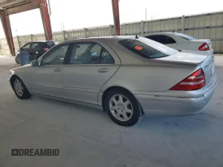 2002 Mercedes-Benz S 430 with VIN WDBNG70J22A278655, listed as a Copart auction lot 58589935 with Not provided miles and Salvage title. Bid and sale history available at DreamBid. Image 2.