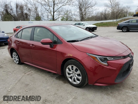 2022 Toyota Corolla LE with VIN JTDEPMAE3NJ197220, listed as a Copart auction lot 51528805 with 23,889 mi miles and Salvage Title. Bid and sale history available at carsss.com. Image 4.