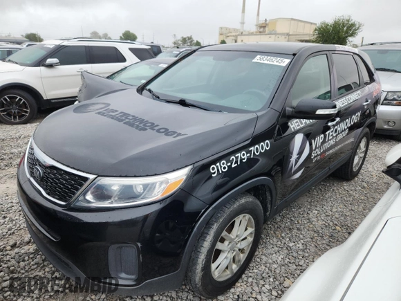 2014 Kia Sorento LX z VIN 5XYKT3A61EG537739, wystawiony jako Copart lot #58346245 z przebiegiem 208 580 mil mil oraz Czysty tytuł • Clean title. Historia ofert i sprzedaży dostępna na DreamBid. Obrazek 1.
