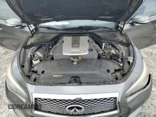 2014 Infiniti Q50 Premium with VIN JN1BV7APXEM675338, listed as a Copart auction lot 57125045 with 58,267 mi miles and Salvage title. Bid and sale history available at DreamBid. Image 11.