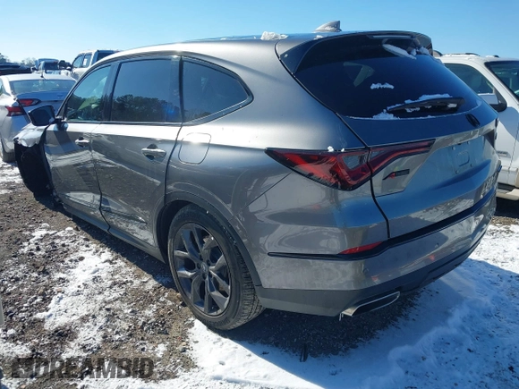2024 Acura MDX w/A-Spec Package with VIN 5J8YE1H08RL015065, listed as a IAAI auction lot 41394599 with 25,461 mi miles. Bid and sale history available at carsss.com. Image 3.