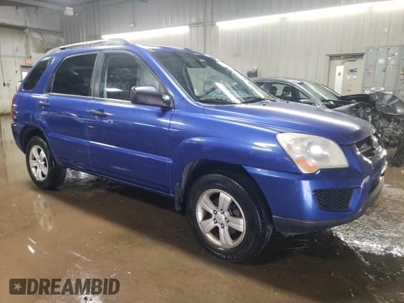 2009 Kia Sportage LX with VIN KNDJF724197557676, listed as a Copart auction lot 51774565 with 172,768 mi miles and Salvage Title. Bid and sale history available at carsss.com. Image 4.