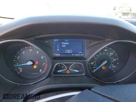 2014 Ford Focus SE with VIN 1FADP3F21EL192628, listed as a Copart auction lot 41681835 with 103,231 mi miles and Salvage Title. Bid and sale history available at DreamBid. Image 9.