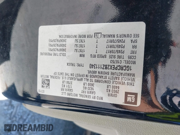 2011 Chevrolet Silverado 1500 Work Truck with VIN 1GCRCPEX2BZ111340, listed as a IAAI auction lot 42064148 with 187,141 mi miles and . Bid and sale history available at DreamBid. Image 9.