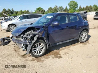 2016 Nissan Juke S z VIN JN8AF5MRXGT605827, wystawiony jako Copart lot #56575595 z przebiegiem 87 328 mil mil oraz Szkoda całkowita • Salvage title. Historia ofert i sprzedaży dostępna na DreamBid. Obrazek 1.