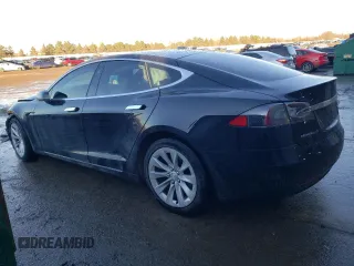 2017 Tesla Model S 100D with VIN 5YJSA1E2XHF199948, listed as a Copart auction lot 46367635 with 76,284 mi miles and Salvage title. Bid and sale history available at DreamBid. Image 2.