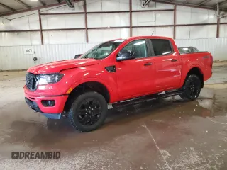 2021 Ford Ranger XL with VIN 1FTER4FH1MLD30542, listed as a Copart auction lot 48709745 with 20,281 mi miles and Salvage Title. Bid and sale history available at carsss.com. Image 1.