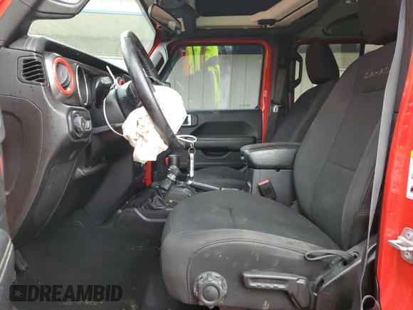 2018 Jeep Wrangler Unlimited Sahara with VIN 1C4HJXEG0JW208084, listed as a Copart auction lot 53099245 with 48,303 mi miles and Salvage Title. Bid and sale history available at carsss.com. Image 7.