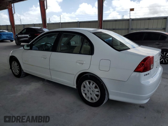 2005 Honda Civic LX with VIN 2HGES165X5H614941, listed as a Copart auction lot 51648795 with 107,218 mi miles and Salvage Title. Bid and sale history available at DreamBid. Image 2.