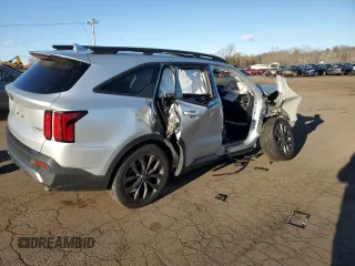 2021 Kia Sorento SX Prestige X-Line with VIN 5XYRKDLFXMG041065, listed as a Copart auction lot 47250275 with Not Provided miles and Salvage Title. Bid and sale history available at carsss.com. Image 3.