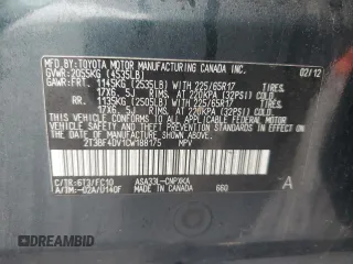 2012 Toyota RAV4 с VIN 2T3BF4DV1CW188175, выставлен на аукционе Copart как лот 61068025 с пробегом 155 273 миль миль и Списание • Salvage title. История ставок и продаж доступна на DreamBid. Изображение 13.