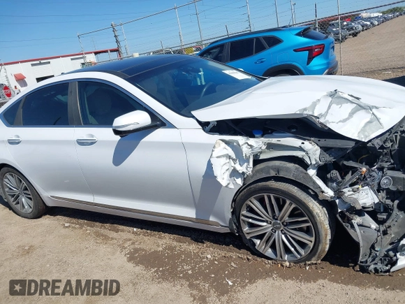 2018 Genesis G80 3.8L with VIN KMHGN4JE8JU227590, listed as a IAAI auction lot 41668042 with 69,914 mi miles. Bid and sale history available at carsss.com. Image 13.